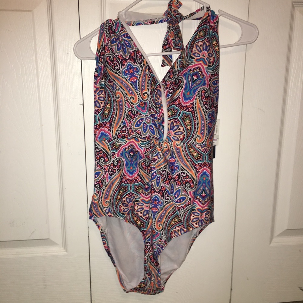 One Piece Colorful Bathing Suit